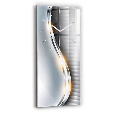 Négyszögletes fali üvegóra 30x60 Fém absztrakció