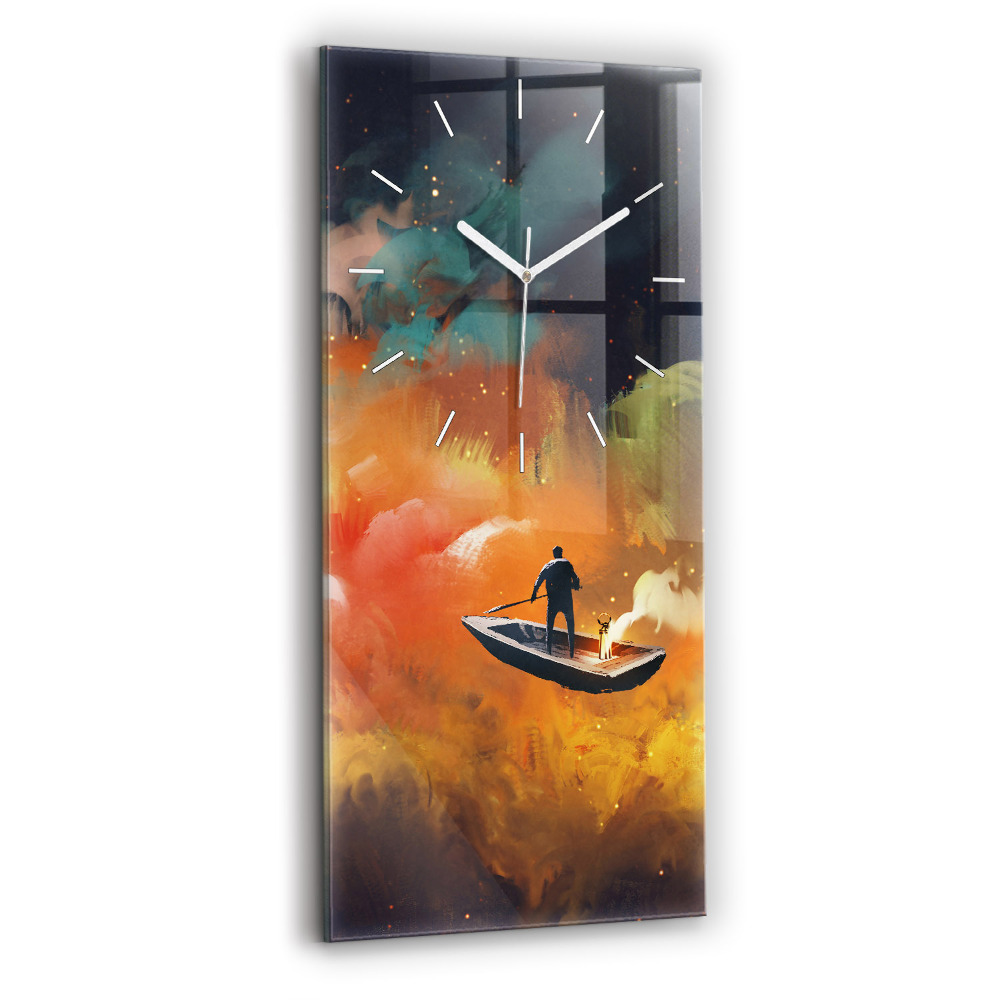 Négyszögletes üvegóra 30x60 Absztrakt kép