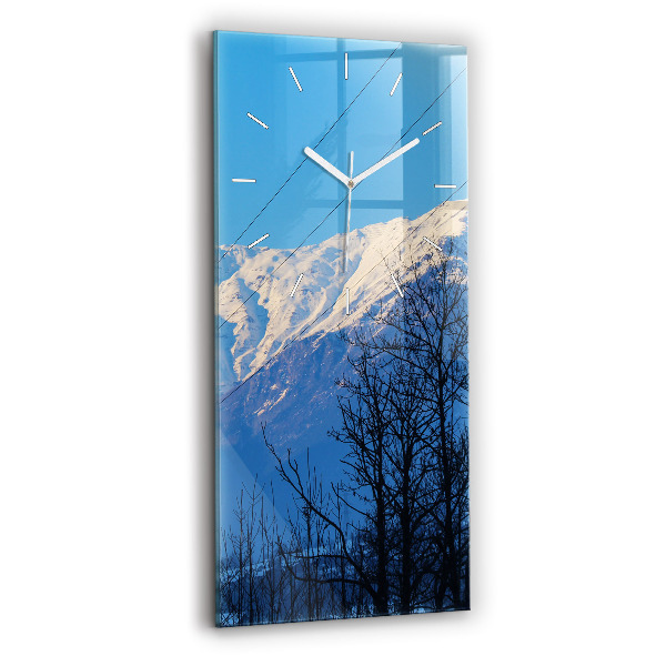 Négyszögletes fali üvegóra 30x60 Hegyi kilátás