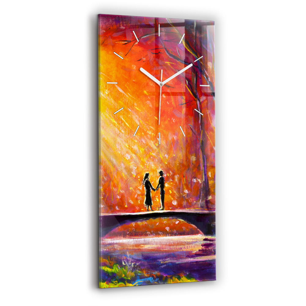 Négyszögletes üvegóra 30x60 Pár az erdőben