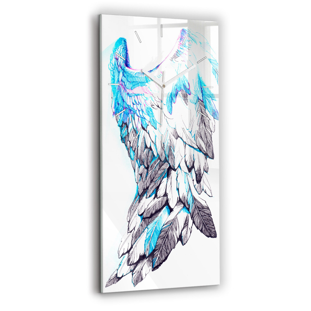 Négyszögletes üvegóra 30x60 Madárszárnyak utánzata