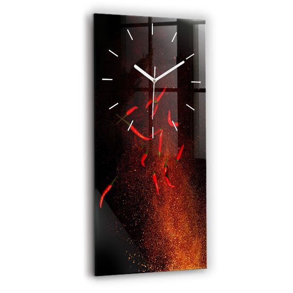 Négyszögletes üvegóra 30x60 Chili paprika