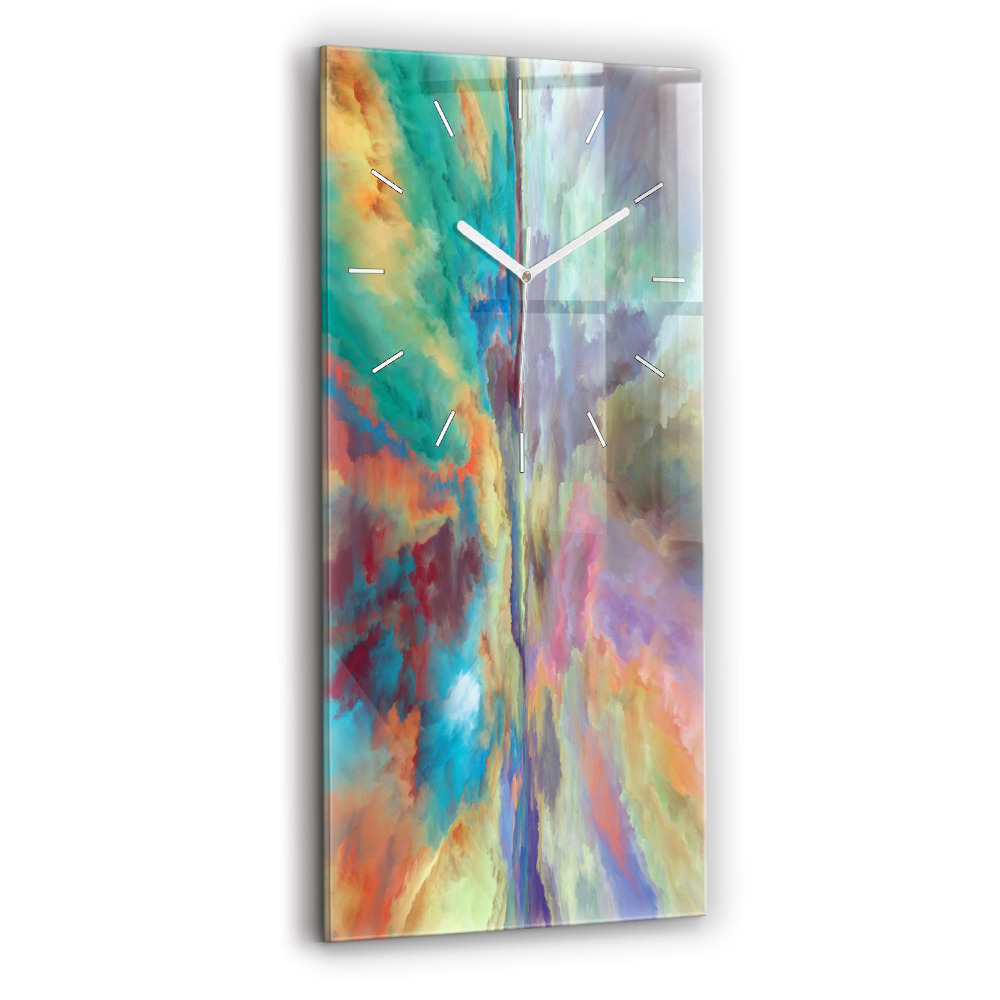 Négyszögletes üvegóra 30x60 Absztrakt táj