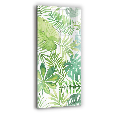 Téglalap alakú üvegóra 30x60 Zöld levelek