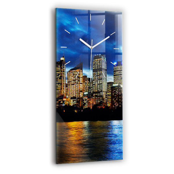 Négyszögletes fali üvegóra 30x60 Sydney-i este