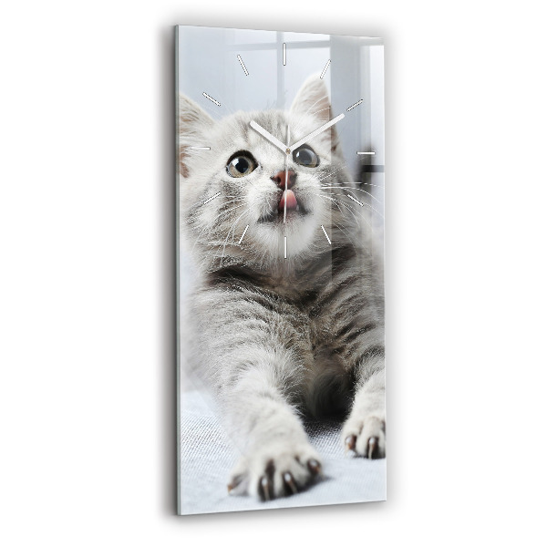 Téglalap alakú üvegóra 30x60 Macska a kanapén