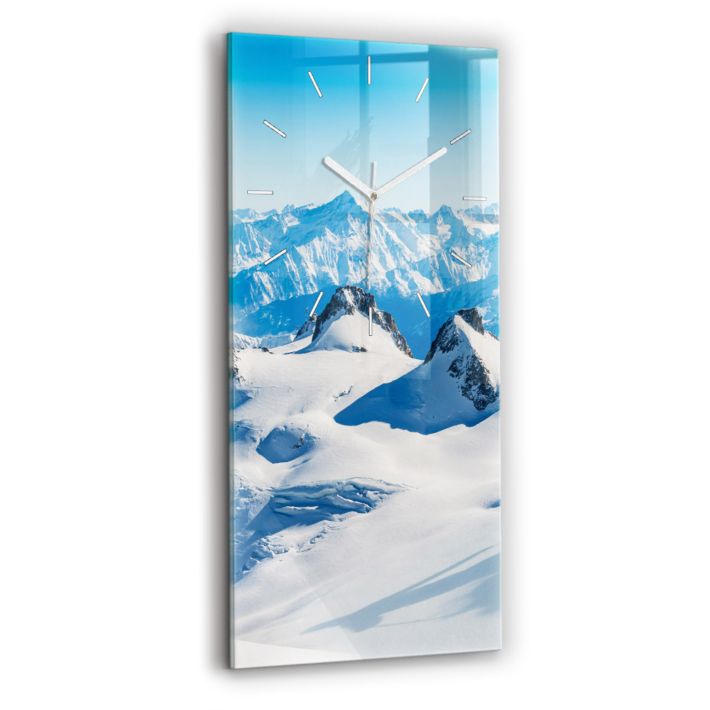 Függőleges üvegóra 30x60 Síelő az Alpokban