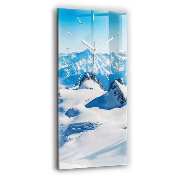 Függőleges üvegóra 30x60 Síelő az Alpokban