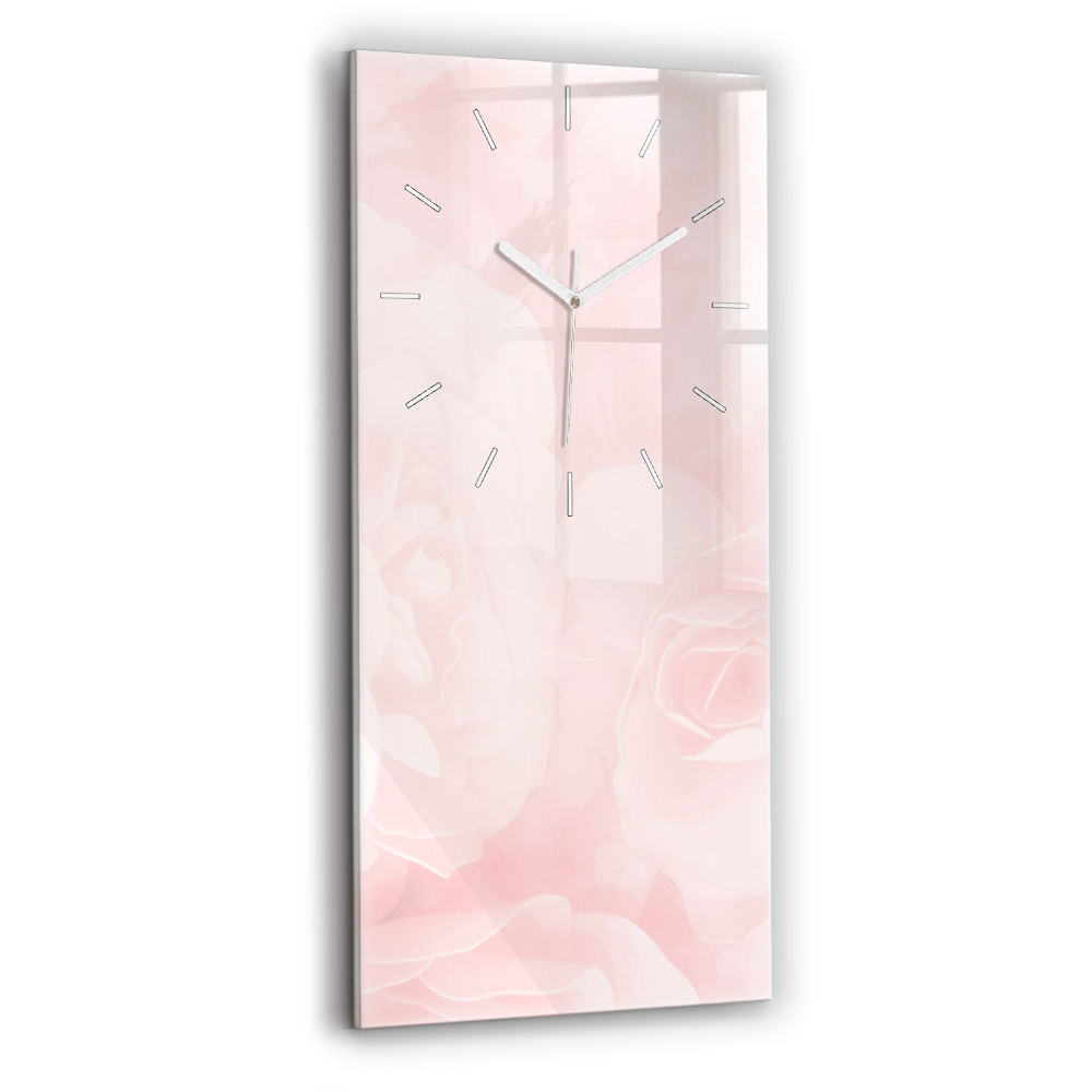 Függőleges üvegóra 30x60 Virágzó rózsák