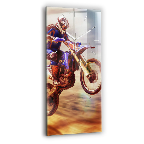 Négyszögletes fali üvegóra 30x60 Enduro Motocross