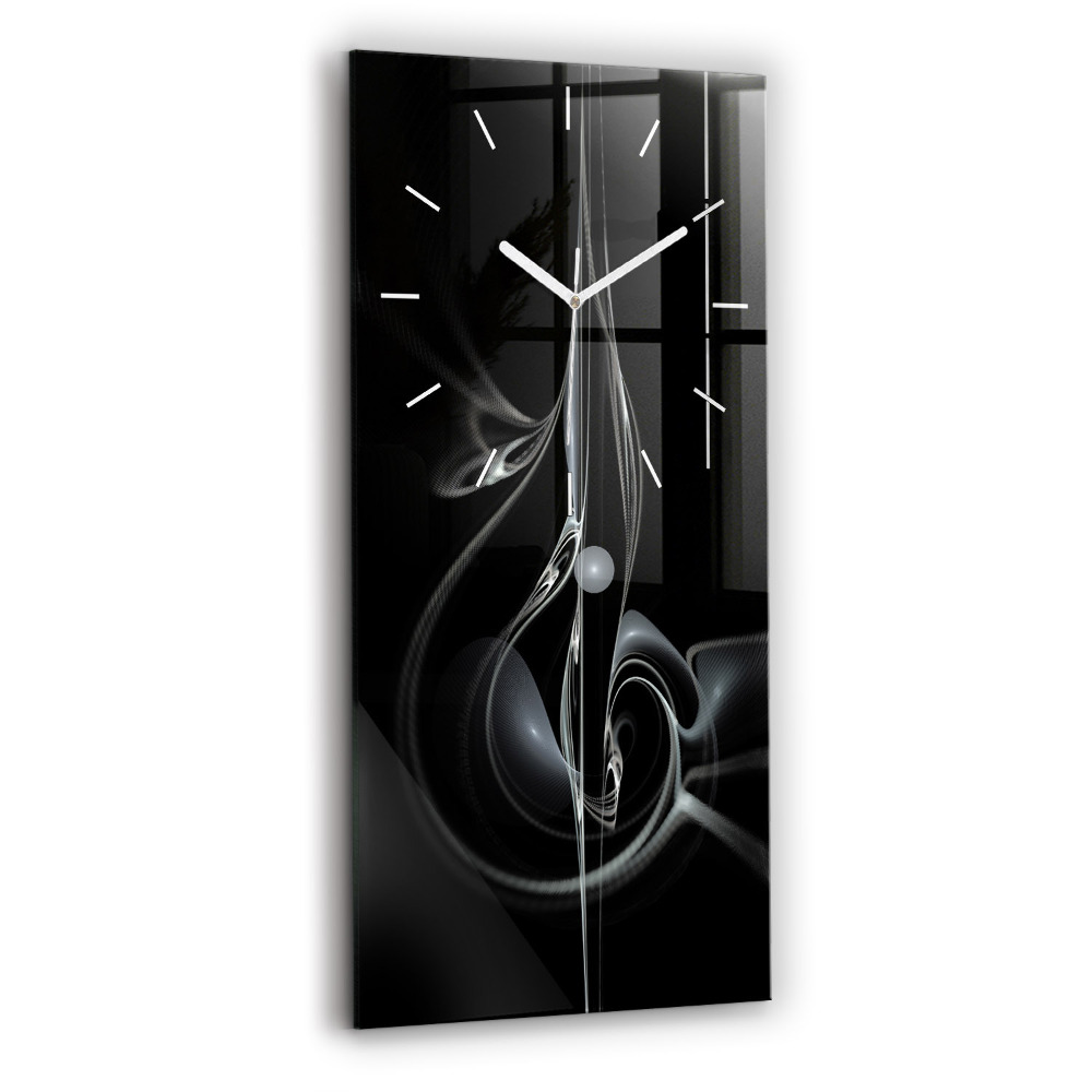 Négyszögletes üvegóra 30x60 Absztrakt füst