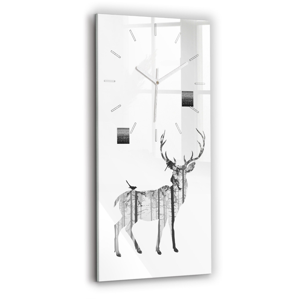 Téglalap alakú üvegóra 30x60 Erdei szarvas sziluettje
