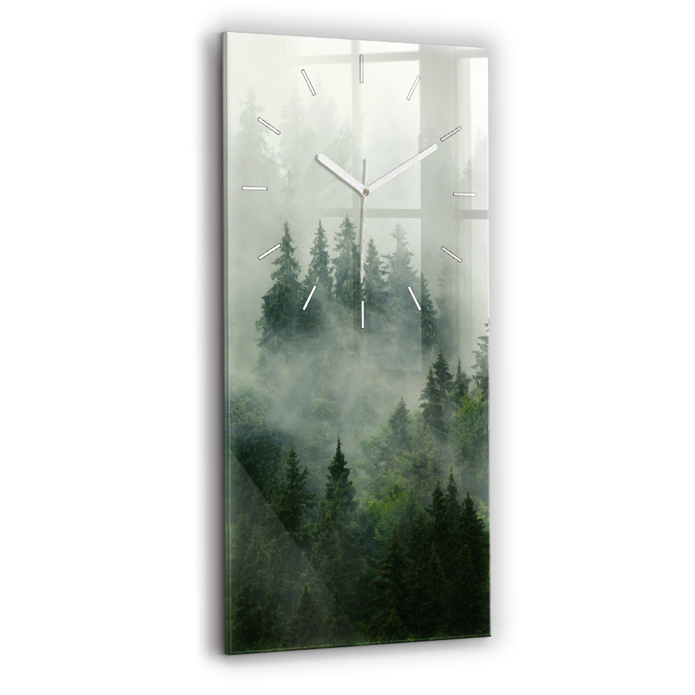 Négyszögletes üvegóra 30x60 Ködös erdő