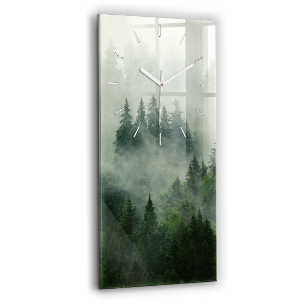 Négyszögletes üvegóra 30x60 Ködös erdő