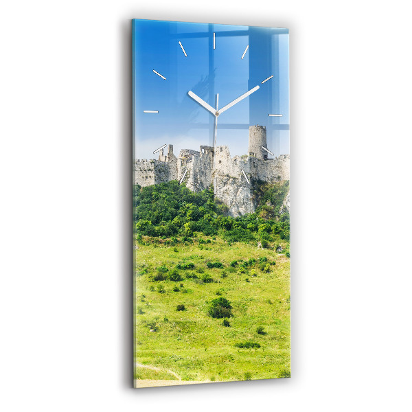 Négyszögletes fali üvegóra 30x60 Szepesi vár Szlovákiában