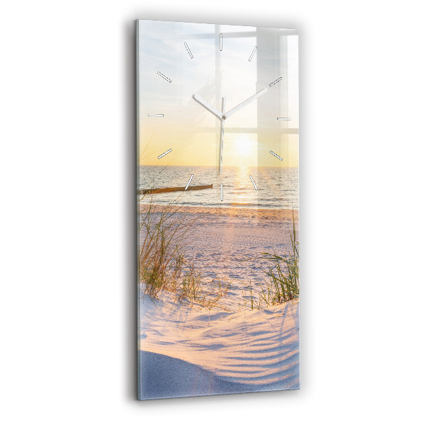 Négyszögletes üvegóra 30x60 Naplemente a tenger mellett