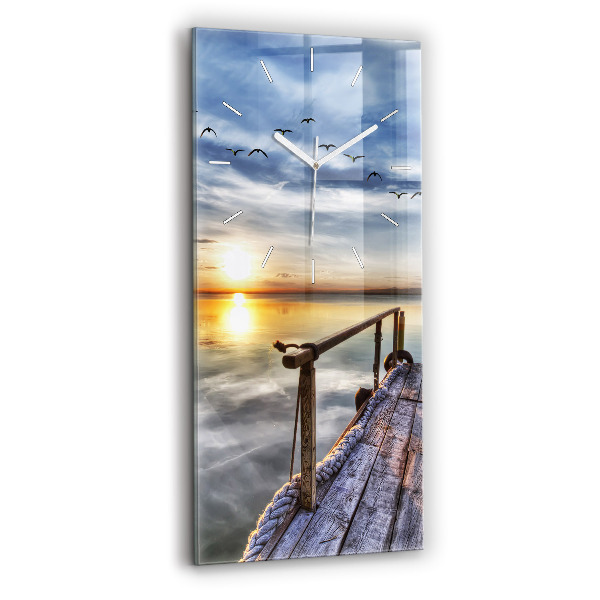 Függőleges üvegóra 30x60 Lake Sunset