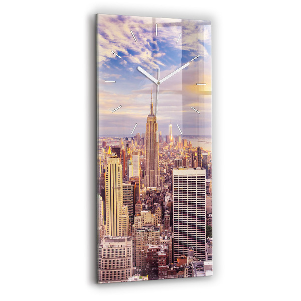 Négyszögletes üvegóra 30x60 New York-i naplemente