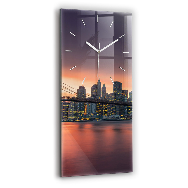 Négyszögletes üvegóra 30x60 New York East River