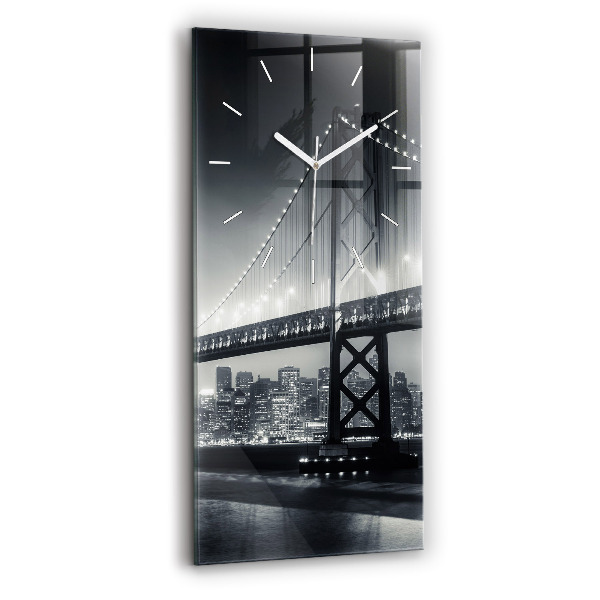 Függőleges üvegóra 30x60 Híd San Francisco éjjel