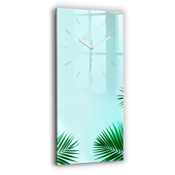 Függőleges üvegóra 30x60 Zöld pálmafák