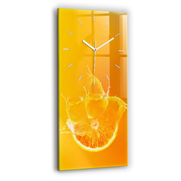 Négyszögletes fali üvegóra 30x60 narancs