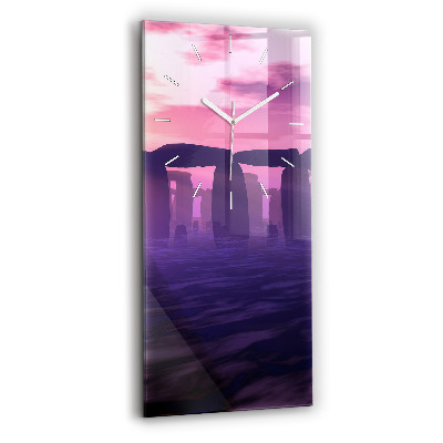 Négyszögletes üvegóra 30x60 Naplemente Stonehenge-ben