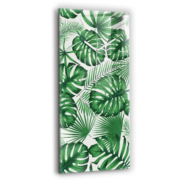 Függőleges üvegóra 30x60 Monstera levelek