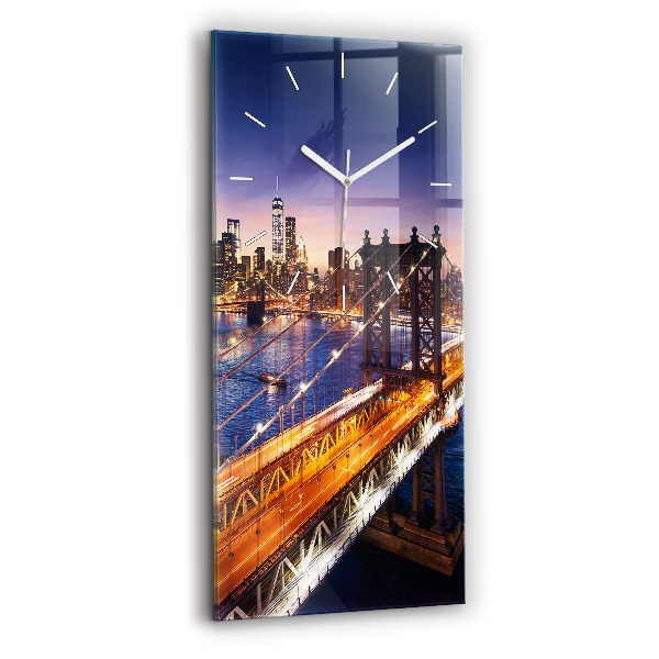 Négyszögletes üvegóra 30x60 New York és a naplemente