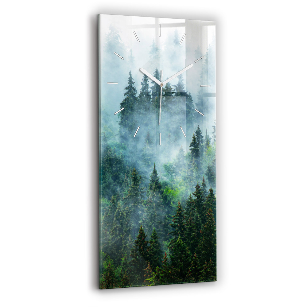 Négyszögletes üvegóra 30x60 Ködös erdő