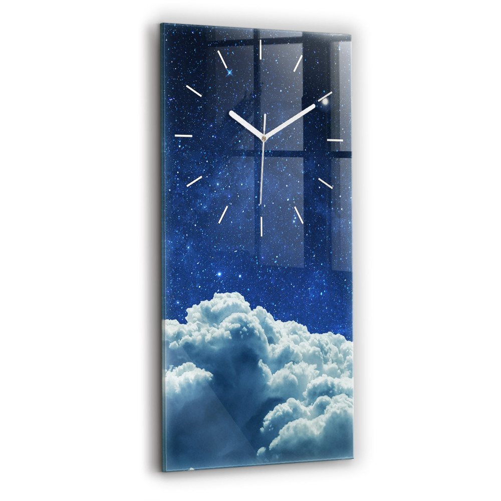 Négyszögletes fali üvegóra 30x60 Éjszakai égbolt