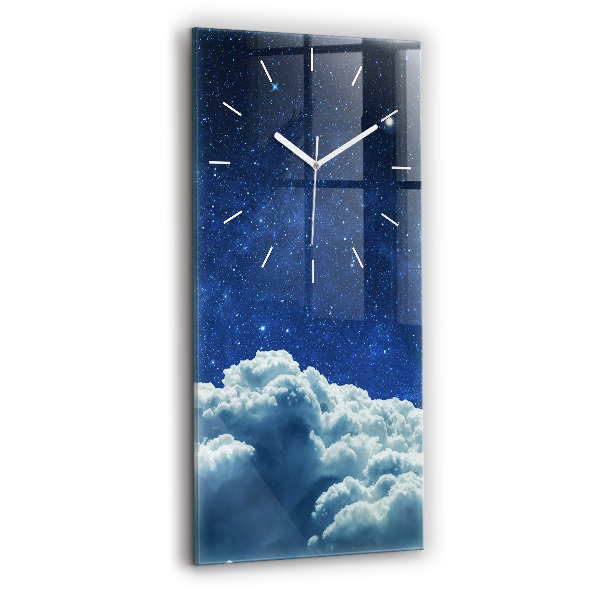 Négyszögletes fali üvegóra 30x60 Éjszakai égbolt