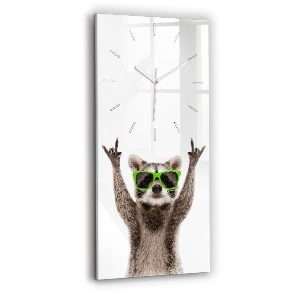 Négyszögletes fali üvegóra 30x60 Mosómedve szemüveggel