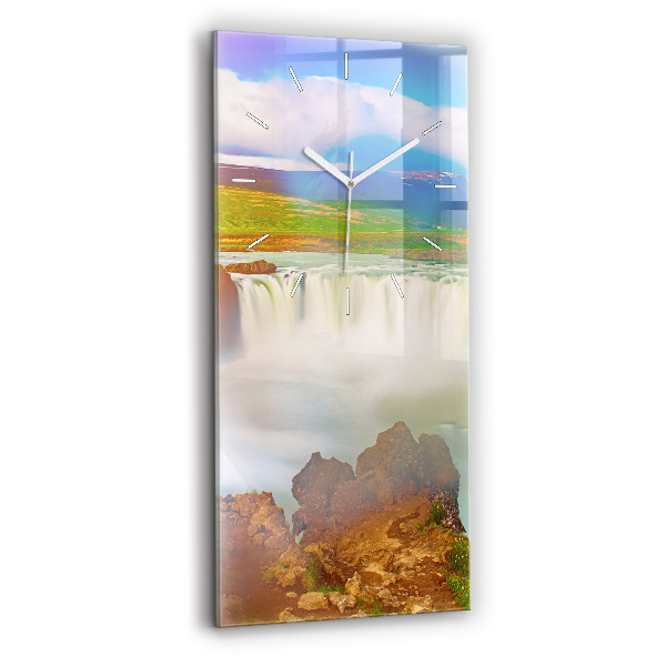 Négyszögletes fali üvegóra 30x60 Godafoss Izlandon
