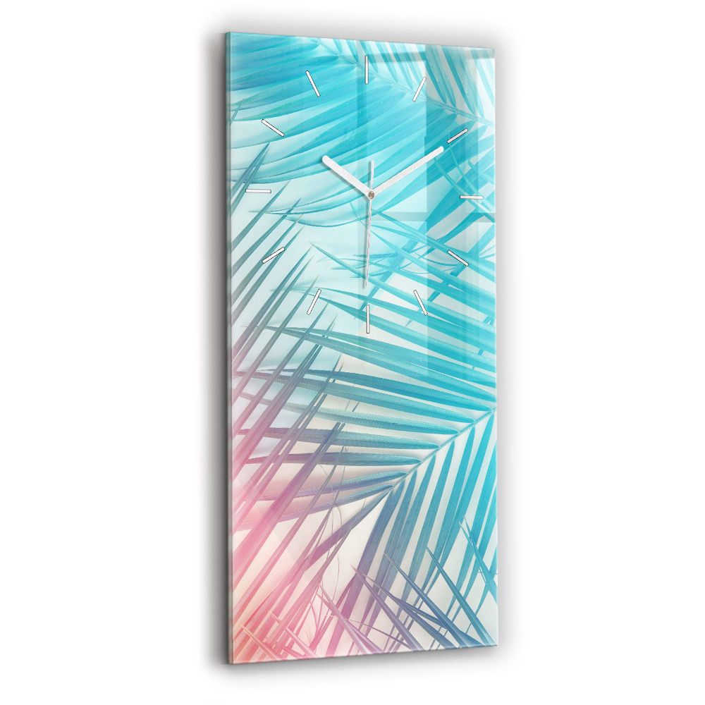 Négyszögletes fali üvegóra 30x60 Trópusi pálmafa