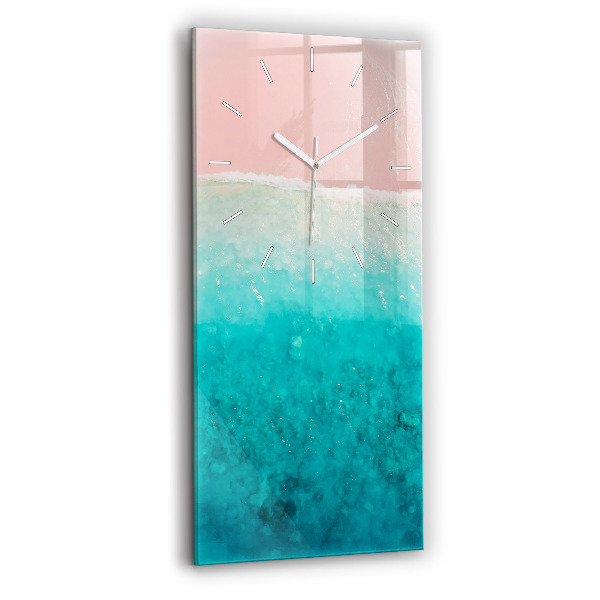 Négyszögletes fali üvegóra 30x60 Tengerparti homok