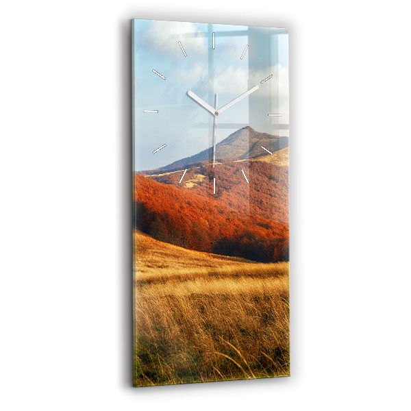 Négyszögletes fali üvegóra 30x60 Hegyi táj