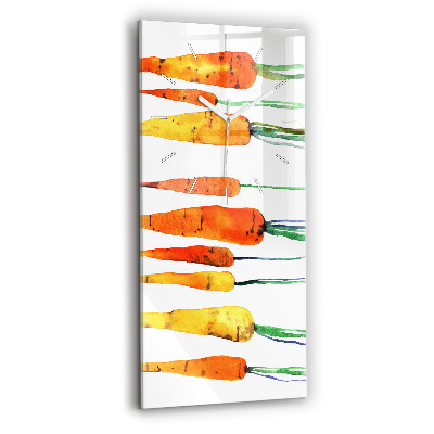 Négyszögletes üvegóra 30x60 Sárgarépa illusztráció