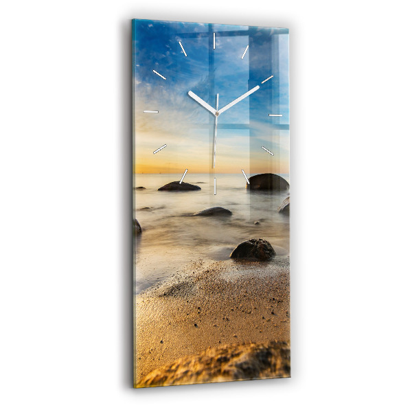 Négyszögletes üvegóra 30x60 Napkelte Balti-tenger