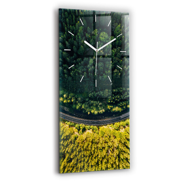 Négyszögletes üvegóra 30x60 Erdő madártávlatból