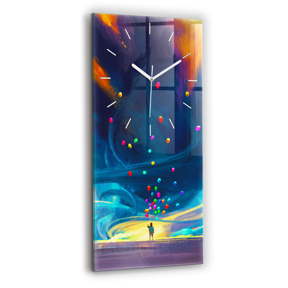 Függőleges üvegóra 30x60 Gyermek és léggömbök
