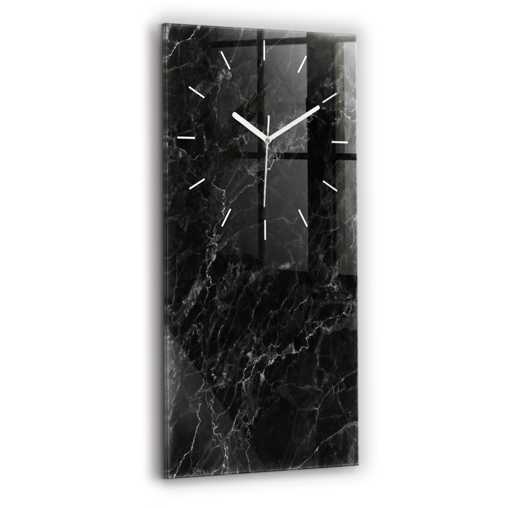 Négyszögletes fali üvegóra 30x60 Sötét márvány