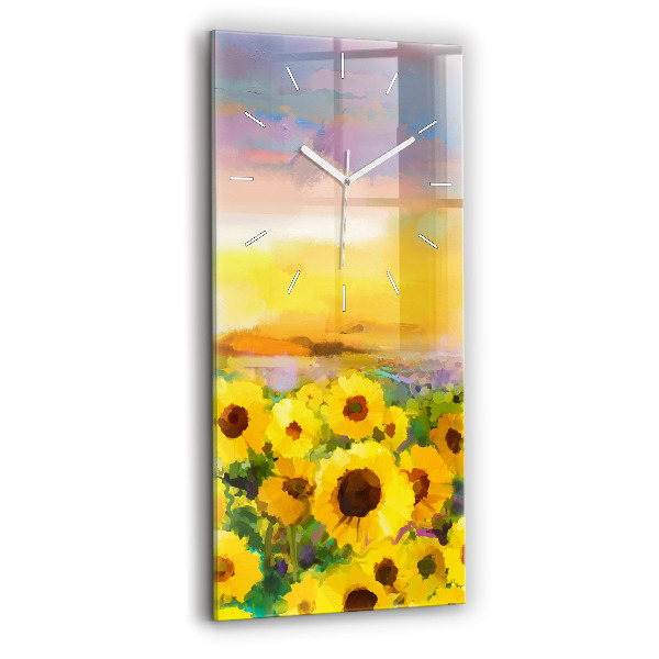 Függőleges üvegóra 30x60 Napraforgó mező