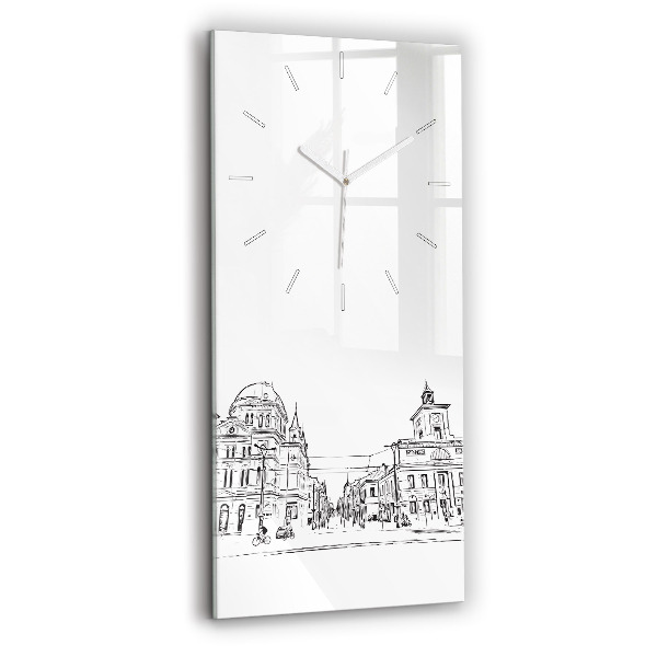 Függőleges üvegóra 30x60 Poznań város illusztrációja