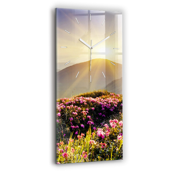 Négyszögletes fali üvegóra 30x60 Hegyi táj