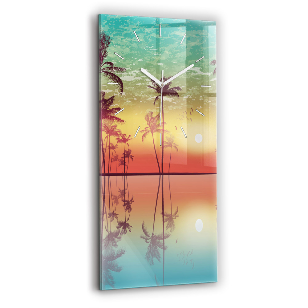 Függőleges üvegóra 30x60 Trópusi pálmafák