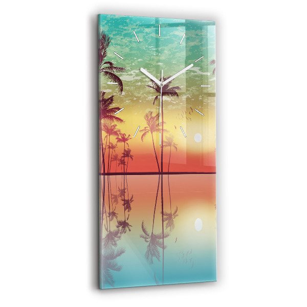 Függőleges üvegóra 30x60 Trópusi pálmafák