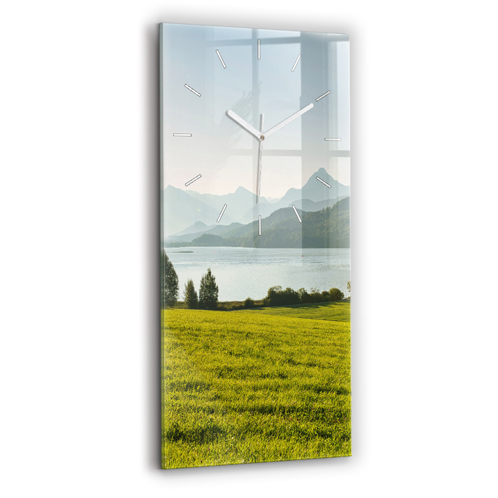 Négyszögletes üvegóra 30x60 Hegyek és mező