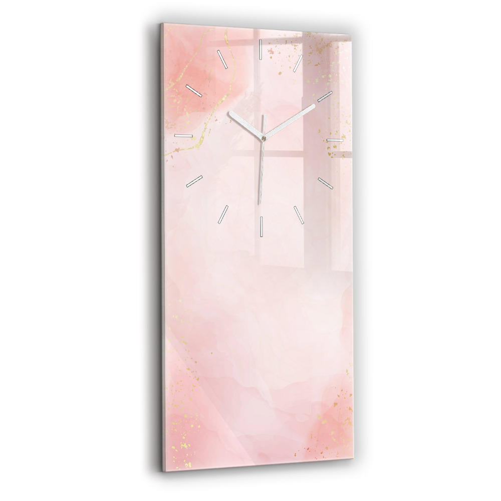 Négyszögletes fali üvegóra 30x60 Rózsaszín márvány