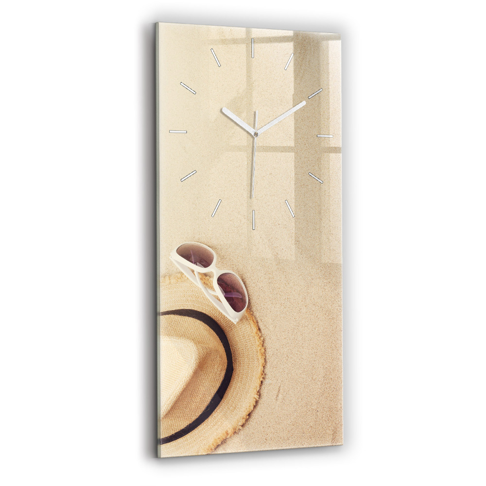 Négyszögletes üvegóra 30x60 Arany absztrakció